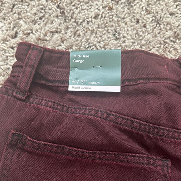 Wild Fable Women's Burgundy Cargo Wide Leg Pants - Picture 7 of 8